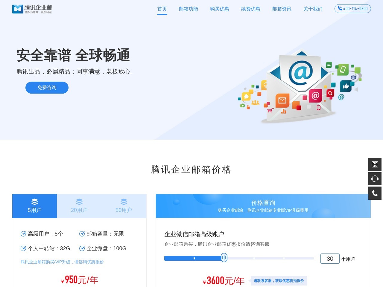 企业邮箱价格
